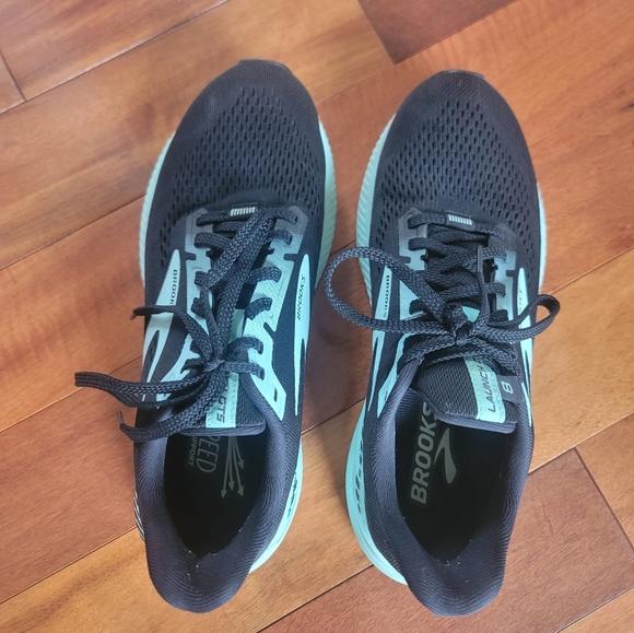 BROOKS size 7.5 teal/black running shoes - Picture 4 of 5